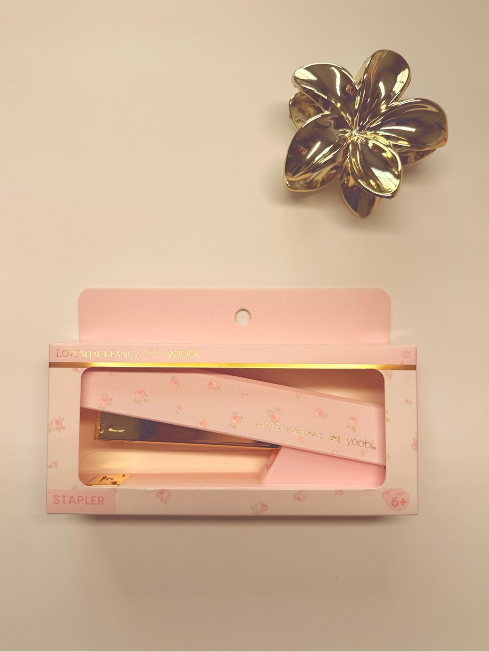 ๐ Love Shack Fancy x Target Pink Floral Folder Divider and Stapler Bundle - Picture 3 of 7